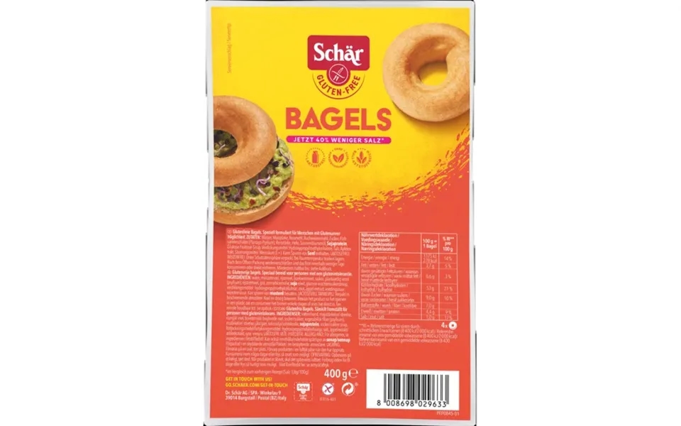 Glutenfri Bagels Schär - Obs Bedst Før 24-12-2025