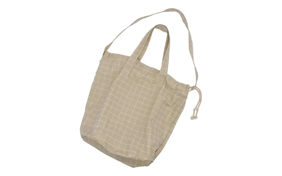 Haps Nordic Indkøbsnet M. Snørrelukning - Oyster Grey Check