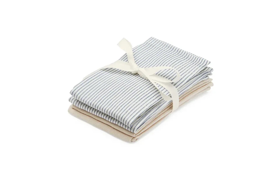 Cam Cam Copenhagen 4 Vaskeklude - Classic Stripes Blue Mix