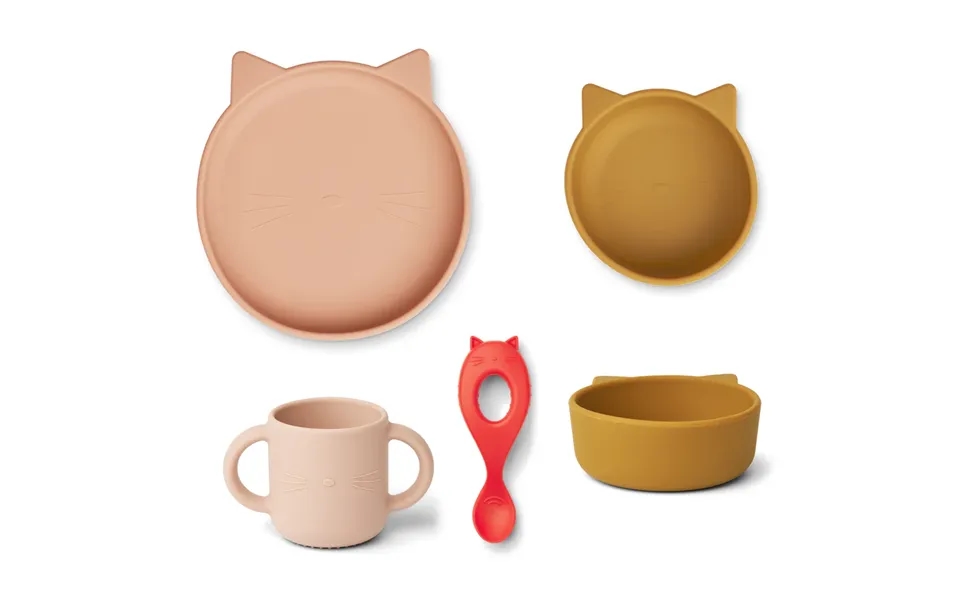 Liewood Vivi Silikone Sæt - Cat Rose Multi Mix