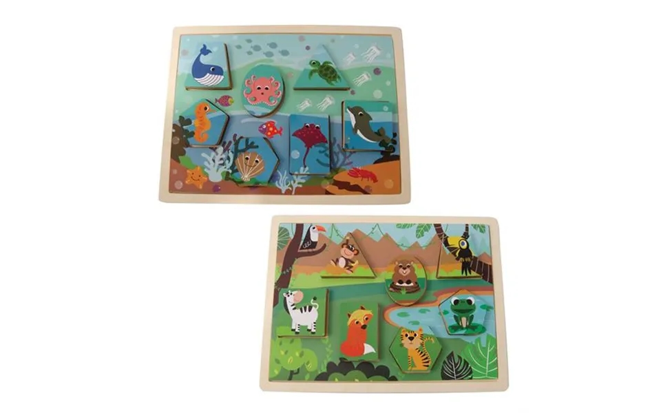 Magni Puslespil - 2i1 Med Dyr
