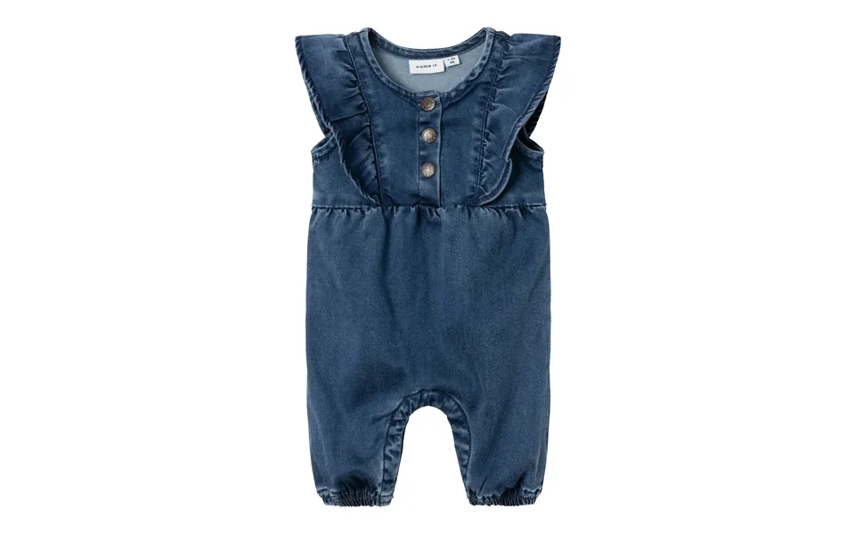 Name It Asta Frill Denim Overall - Dark Blue Denim
