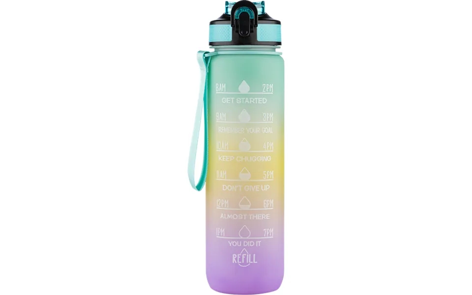 Beauty Rebels Motivational Water Bottle 1 L Rainbow