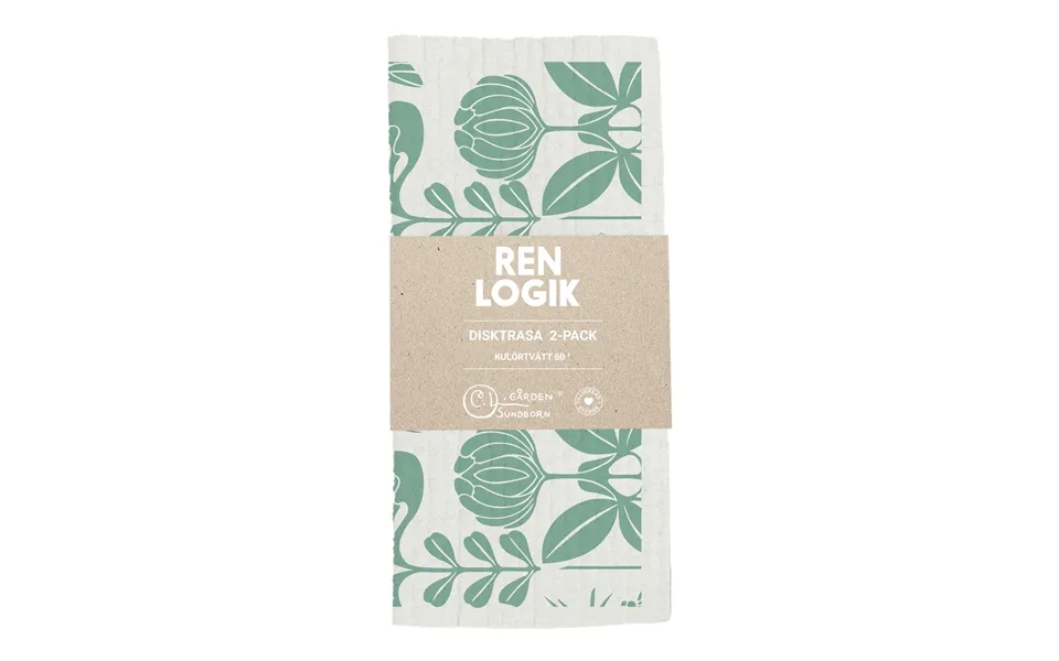 Ren Logik Dish Cloth 2-pack Green Yellow 40 G