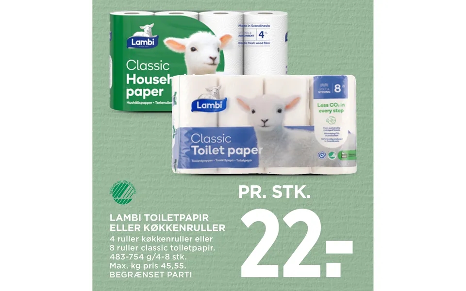 Lambi Toiletpapir Eller Køkkenruller