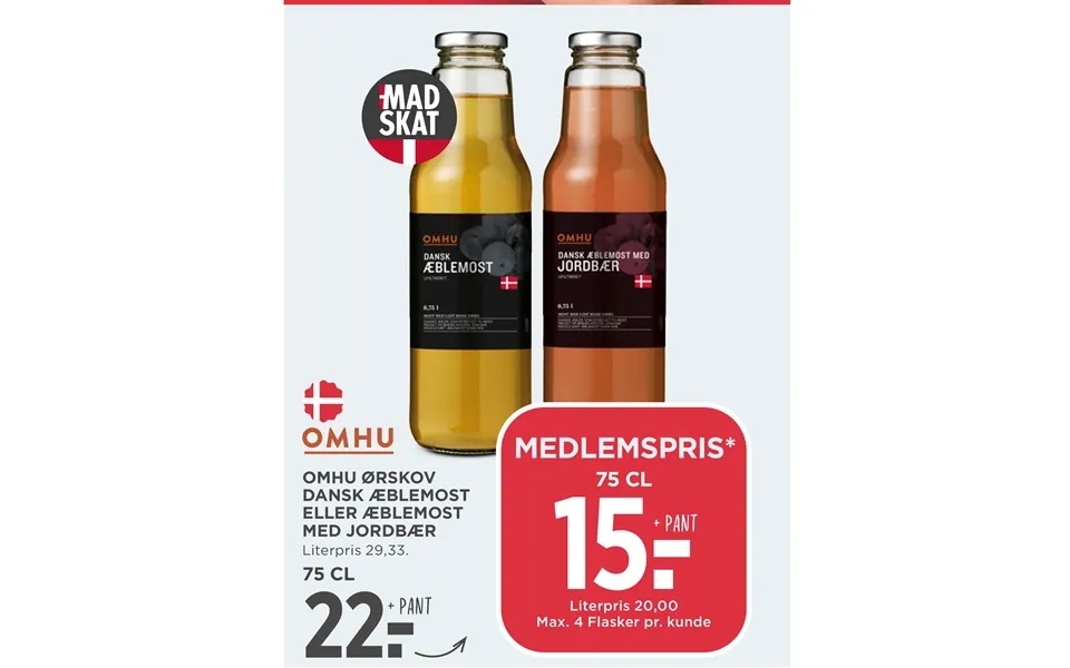 Omhu Ørskov Dansk Æblemost Eller Æblemost Med Jordbær