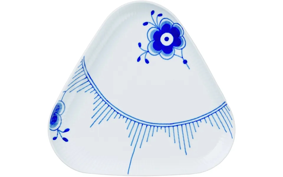 Blå Mega Riflet Fad - 23 Cm