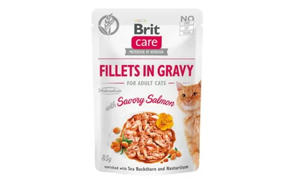 Brit Care Cat Vådfoder M. Laks I Sovs - 85 G.