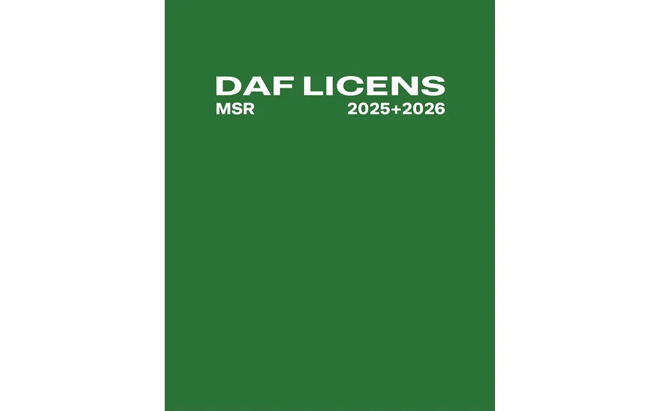 Daf Licens 2025 2026