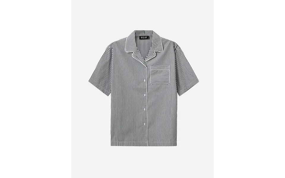 Rønne Essential Pajamas Shirt - Black White Stripe
