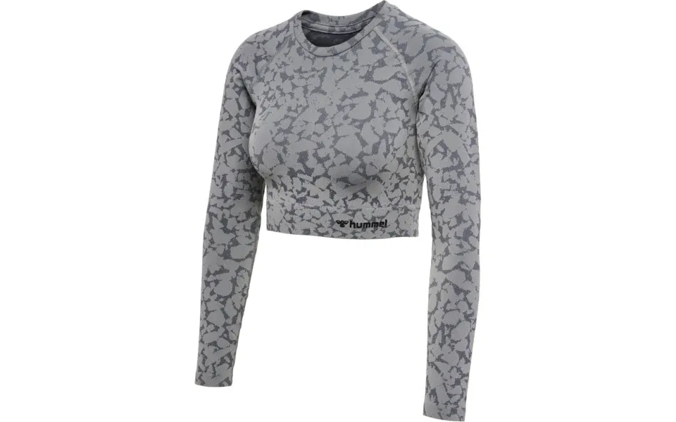 Hummel Mt Pi Seamless Crop T-shirt L S - Sharkskin