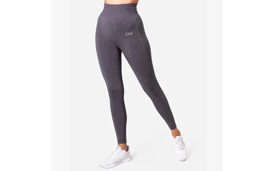 Icaniwill Define Seamless Tights Grey Melange Wmn - Træningstøj Til Kvinder