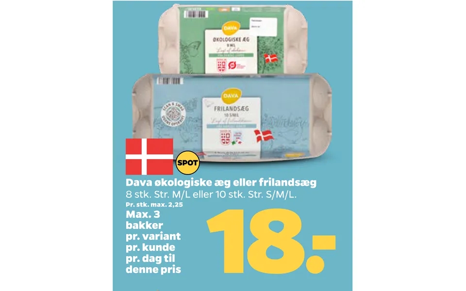 Dava Økologiske Æg Eller Frilandsæg Bakker