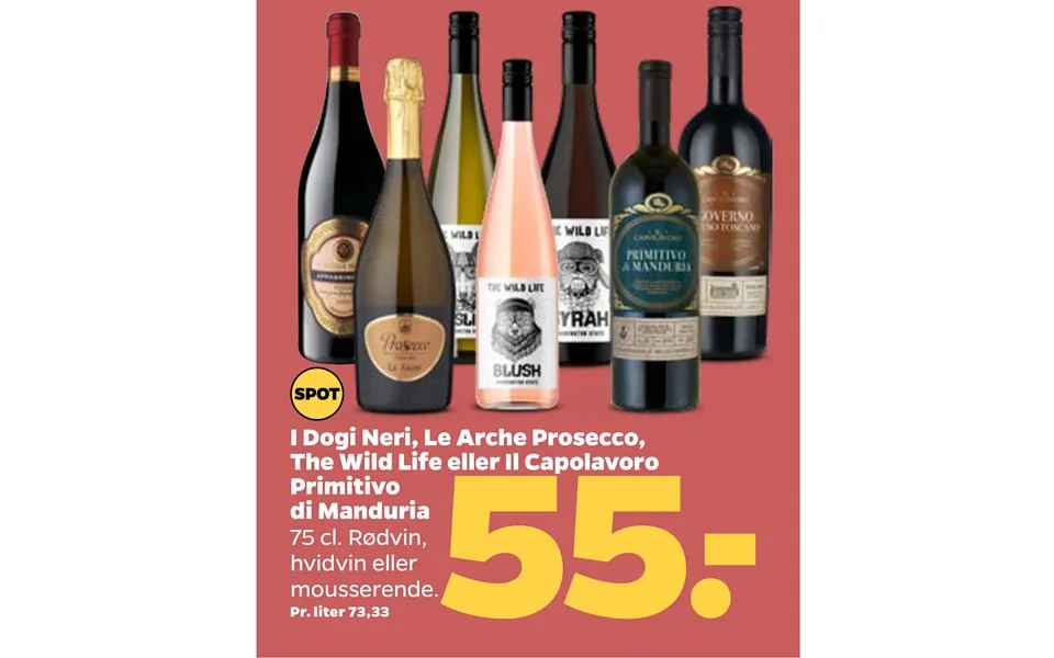 I Dogi Neri, Le Arche Prosecco, The Wild Life Eller Il Capolavoro Primitivo Di Manduria