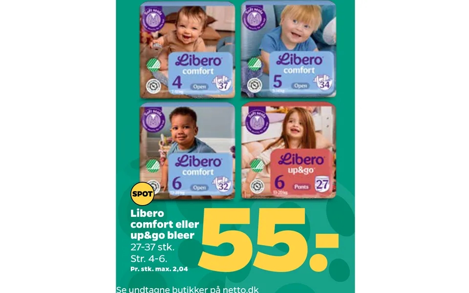 Libero Comfort Eller Up&go Bleer