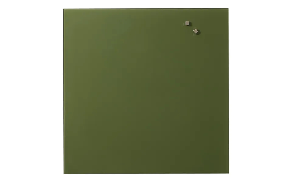 45 X 45 Cm. Mørkegrøn Magnetisk Glastavle