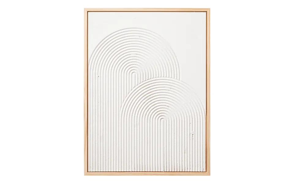 45 X 60 Cm. Hvid Relief - Regnbue