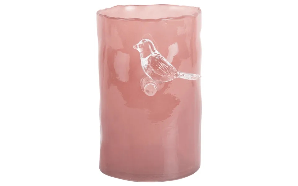 Glasvase Med Fugl - Lille