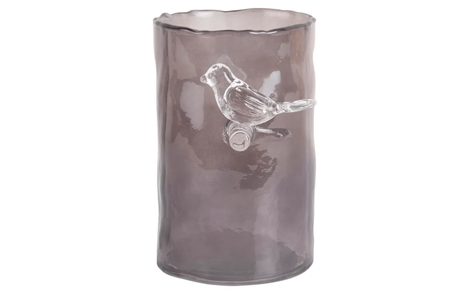 Glasvase Med Fugl - Lille