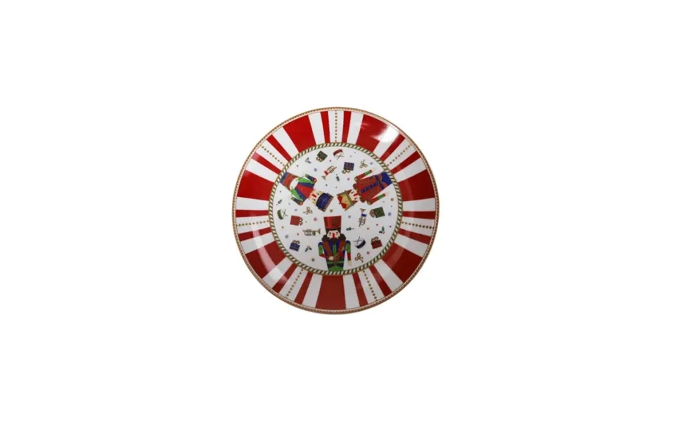 Julien Serving Plate Red White