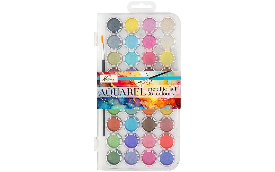 Nassau Fine Art Akvarelfarver Metallic 36-sæt
