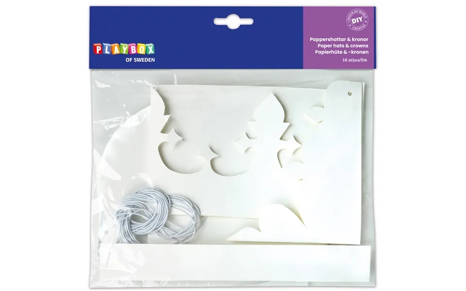 Playbox Papirhatte Og -kroner 16 Stk