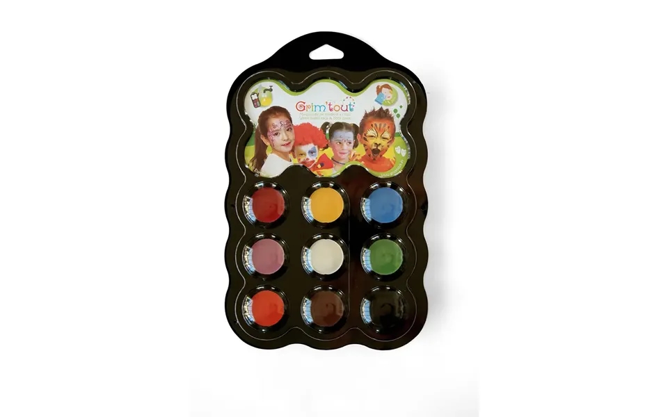 Teatersminke 9 Farver - Karneval