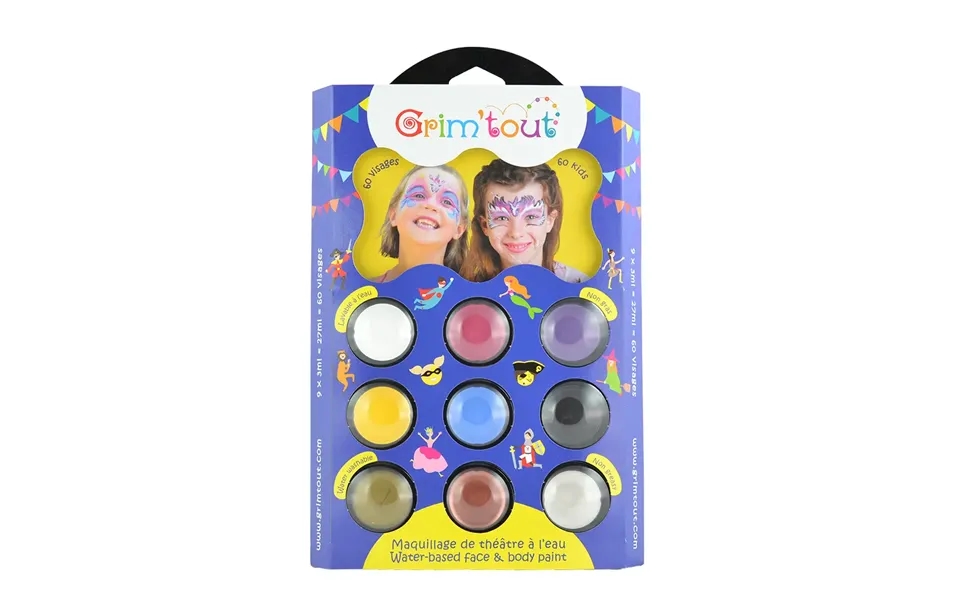 Teatersminke - 9 Farver