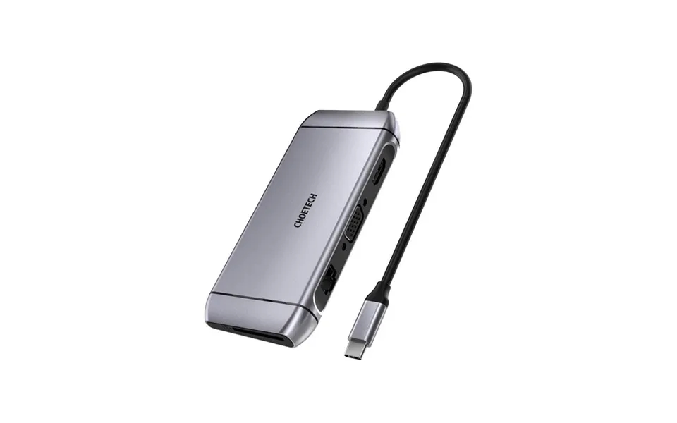 Choetech 9-in-1 4k Hdmi 100w Pd And Usb 3.0 Usb-c Hub Gray Usb Hub - Usb 3