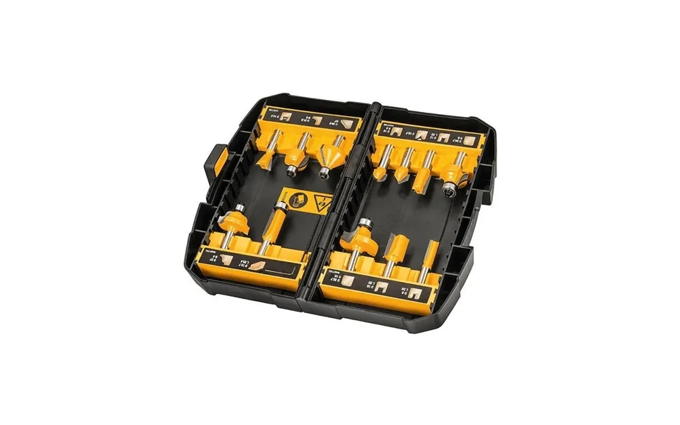Dewalt 12 Piece Router Bit Set - 8mm Shaft