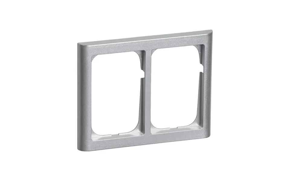 Lk Fuga Softline 63 Ramme 2x1 Modul - Stålmetallic