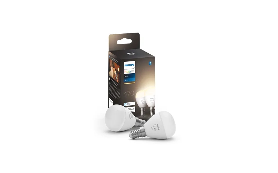 Philips Hue White P45 E14 Kronepære - 2-pak