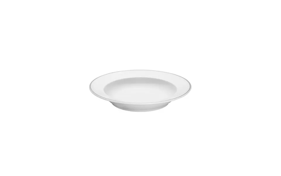 Pillivuyt Plate Deep Vienne Pleated 22 Cm White Platinum