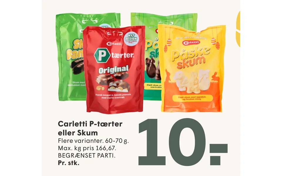 Carletti P-tærter Eller Skum