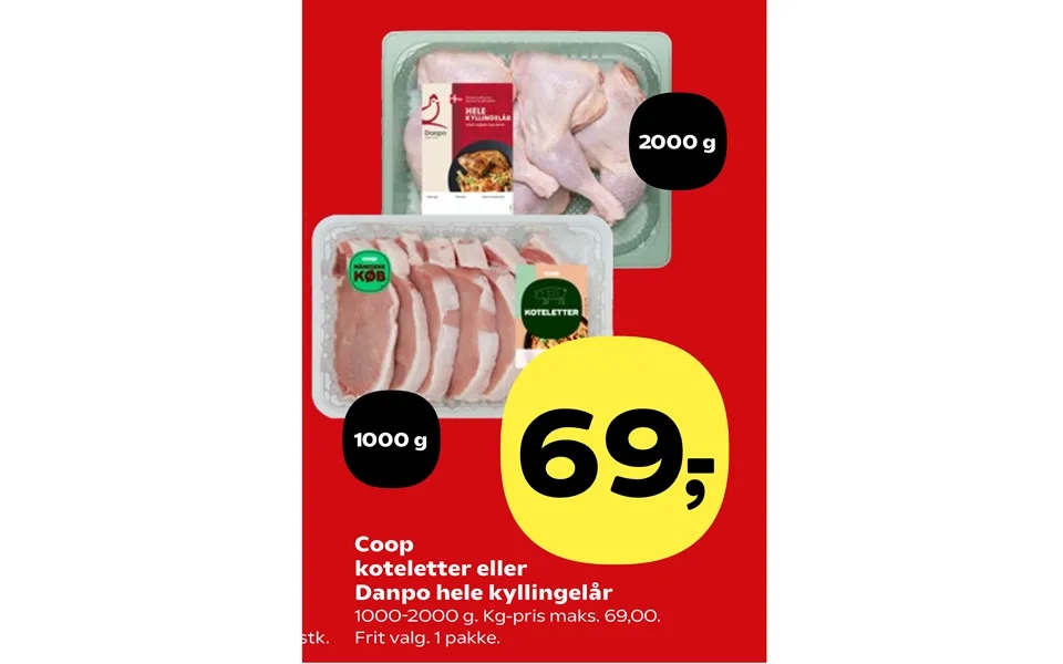 Coop Koteletter Eller Danpo Hele Kyllingelår