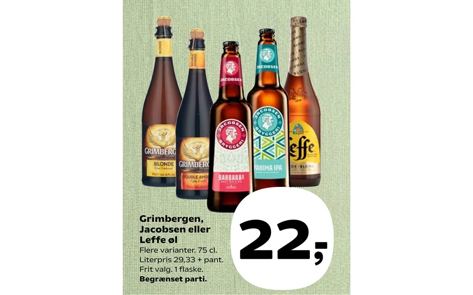 Grimbergen, Jacobsen Eller Leffe Øl