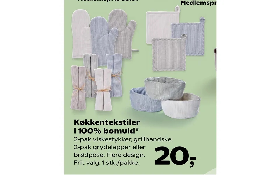 Køkkentekstiler I 100% Bomuld