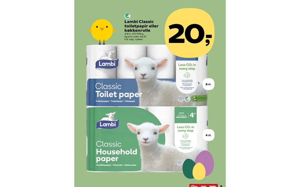 Lambi Classic Toiletpapir Eller Køkkenrulle