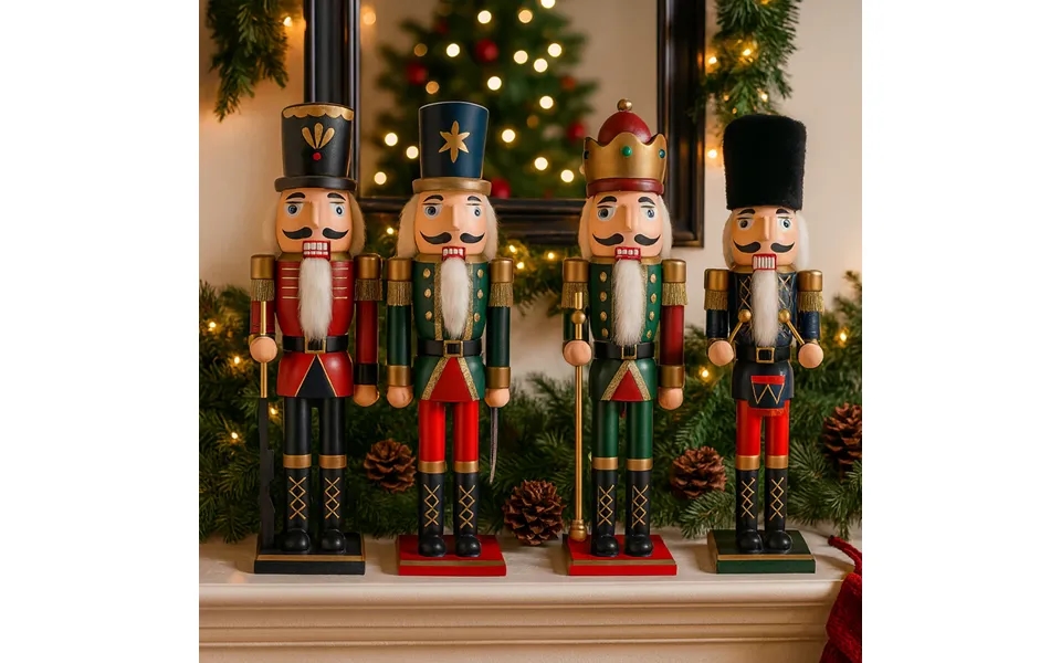 Nøddeknækker Figurer I Træ - 60 Cm