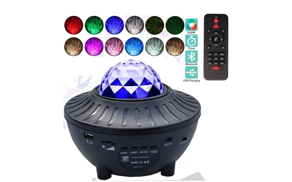 Stjernehimmel Galaxy Led Projektor M Bluetooth Højttaler Inkl