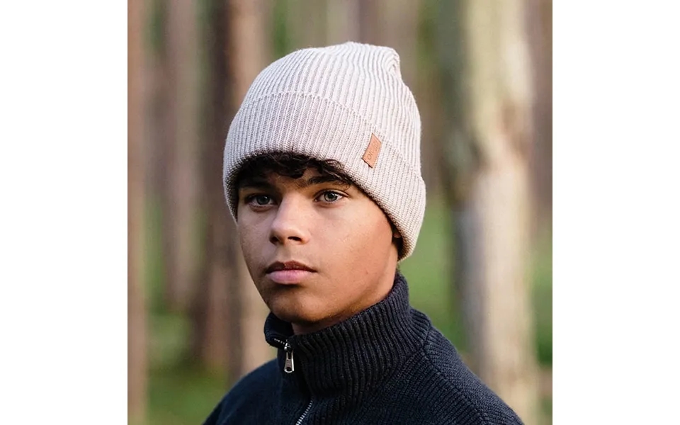 Hue I Strik Med Hovedbeskyttelse Oican - Beige Small