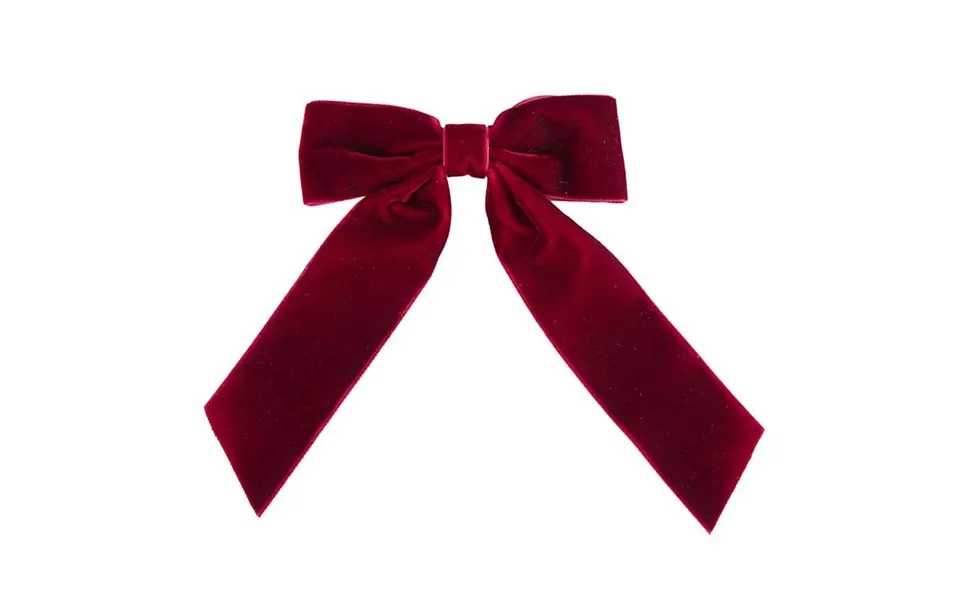 Soho Jane Velvet Sløjfe Hårspænde - Mørkerød