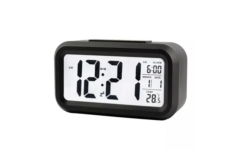 Digitalt Vækkeur Med Led-skærm - Svart