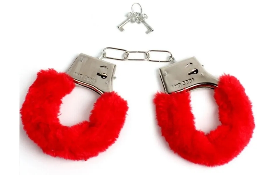 Håndjern Med Fnug - Rød