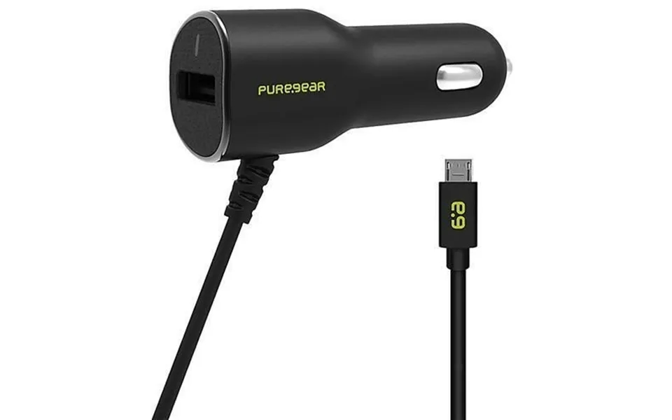 Puree Gear Car Charger 3,4a Micro-usb - Black