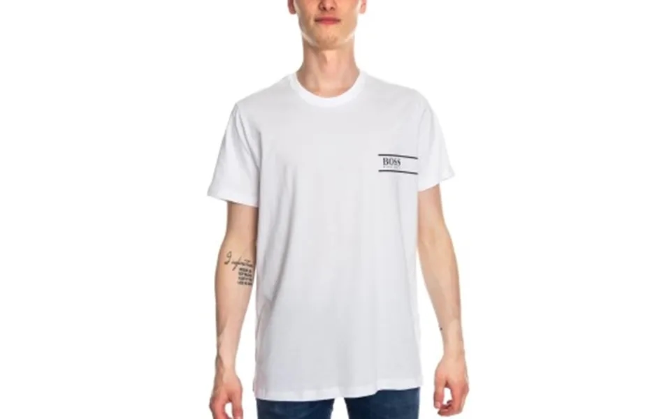 Boss Rn 24 Crew Neck T-shirt Hvid Bomuld Medium Herre