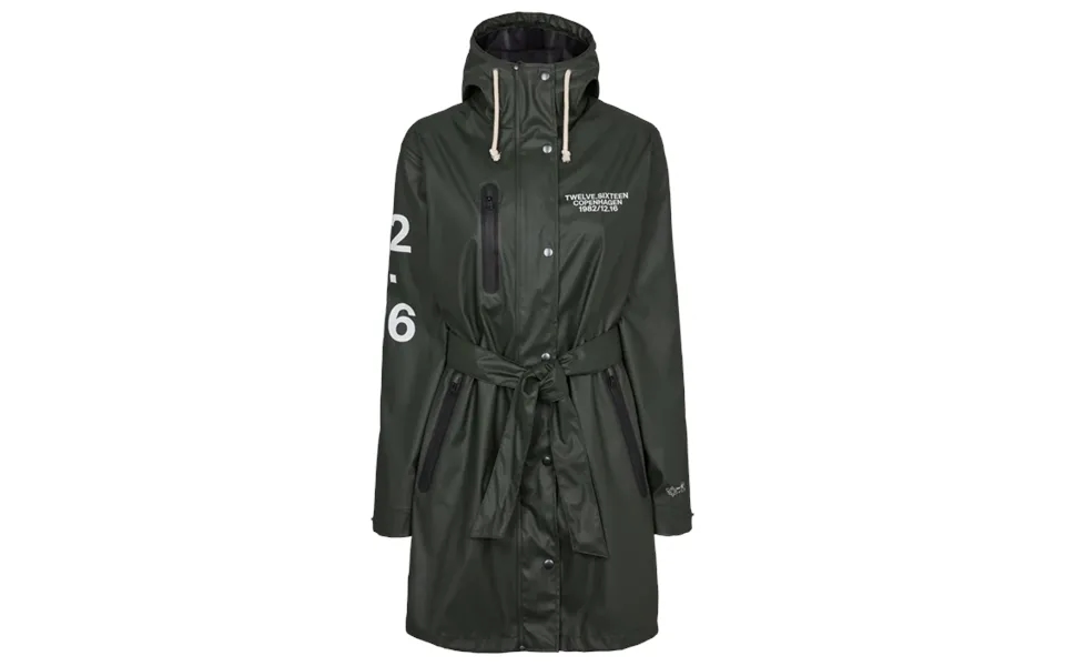 Twelve Sixteen Women's Sky Pro Rainjacket 100% Recycled Green - Størrelse Xs