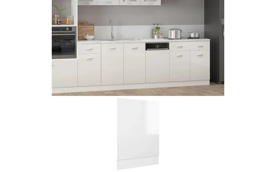 Vidaxl Låge Til Opvaskemaskine Lyon 45x3x67 Cm Hvid Højglans