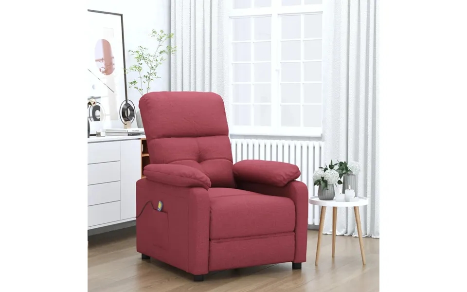 Vidaxl Massagestol Stof Vinrød
