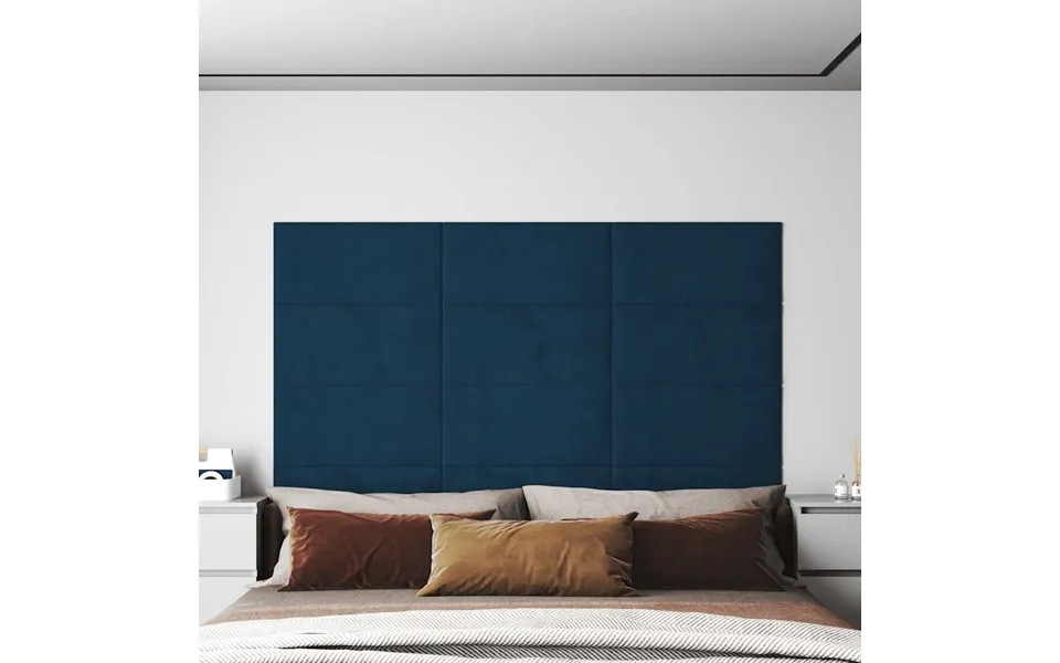 Vidaxl Vægpaneler 12 Stk. 60x30 Cm 2,16 M Fløjl Blå